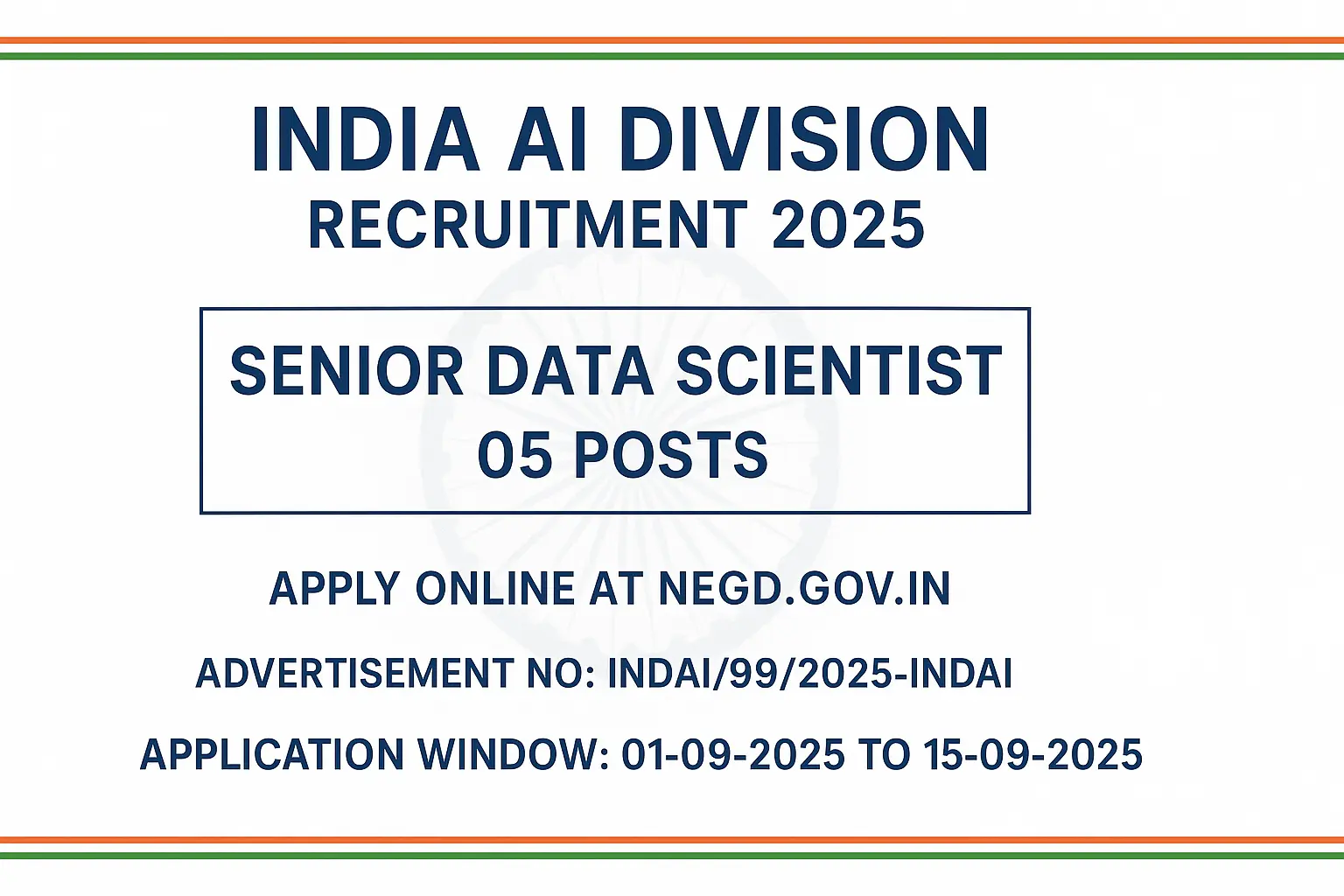 India AI Division Senior Data Scientist Vacancy 2025